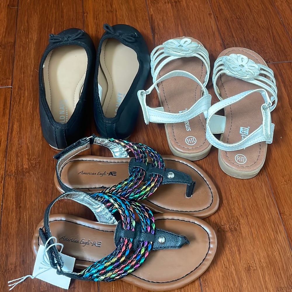 Little girl sandals and flats bundle in size 11